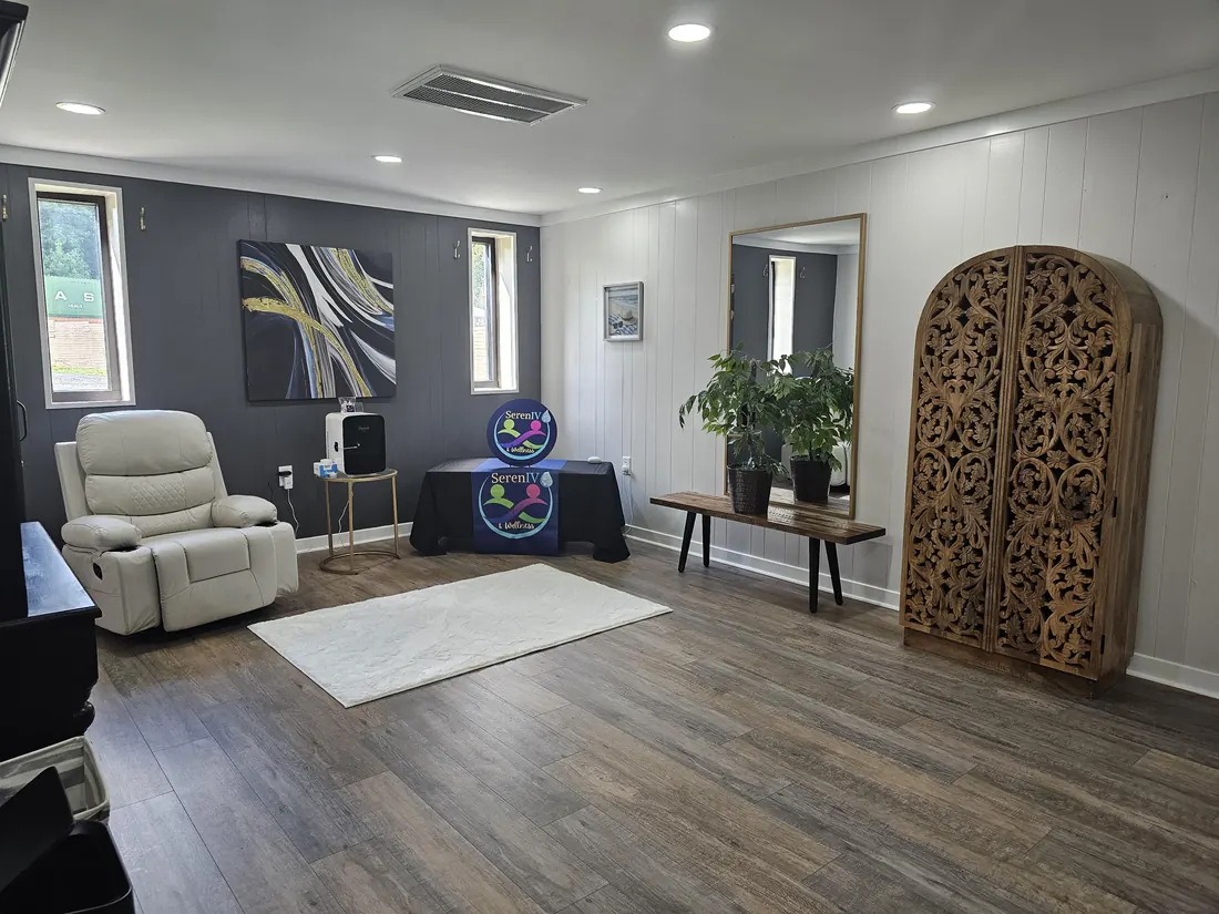 Inside the SerenIV & Wellness IV hydration studio in Gastonia, NC